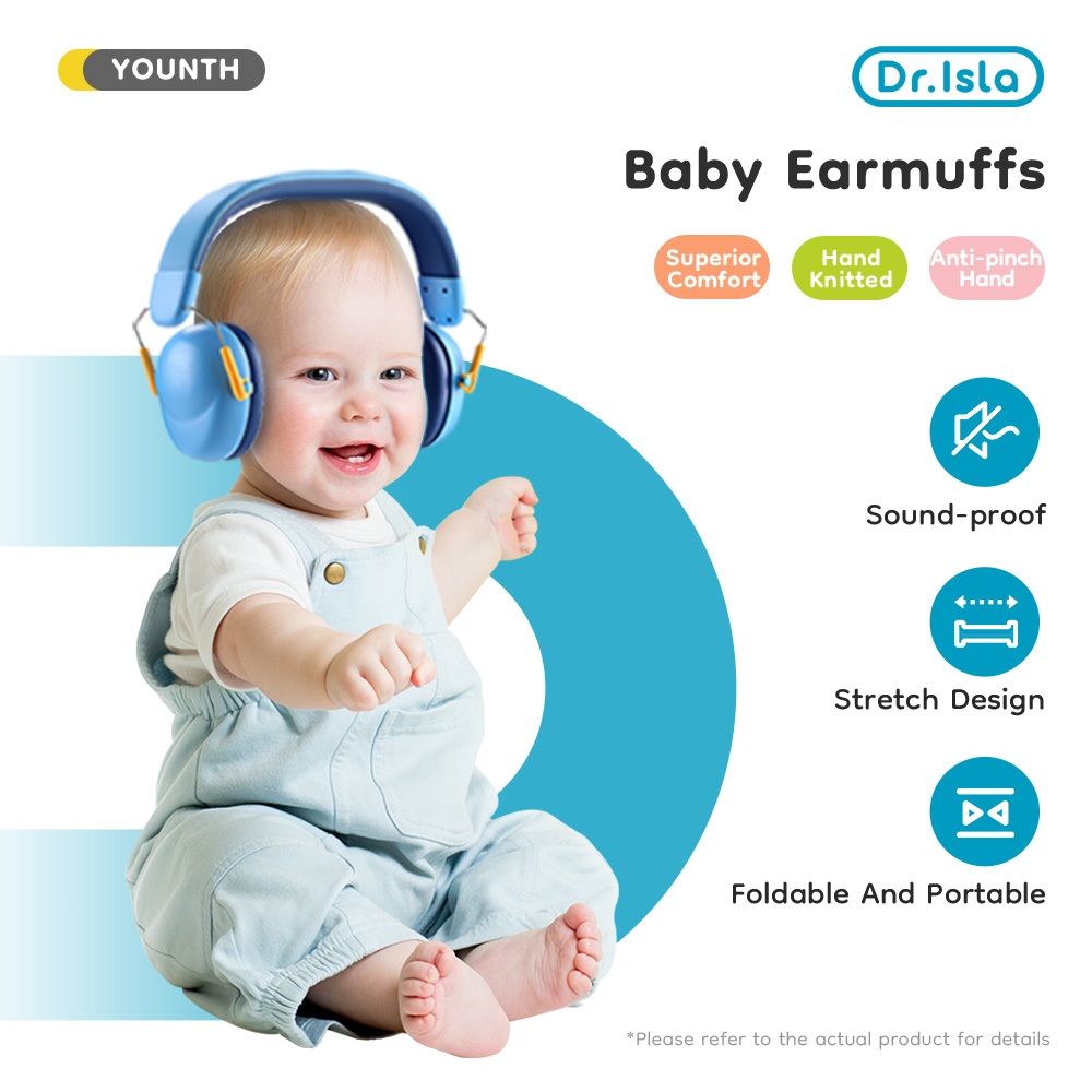 Dr.isla Earmuff Bayi Pesawat Penutup Telinga Bayi Children Baby Protection Ear Muff Noise Reduction 