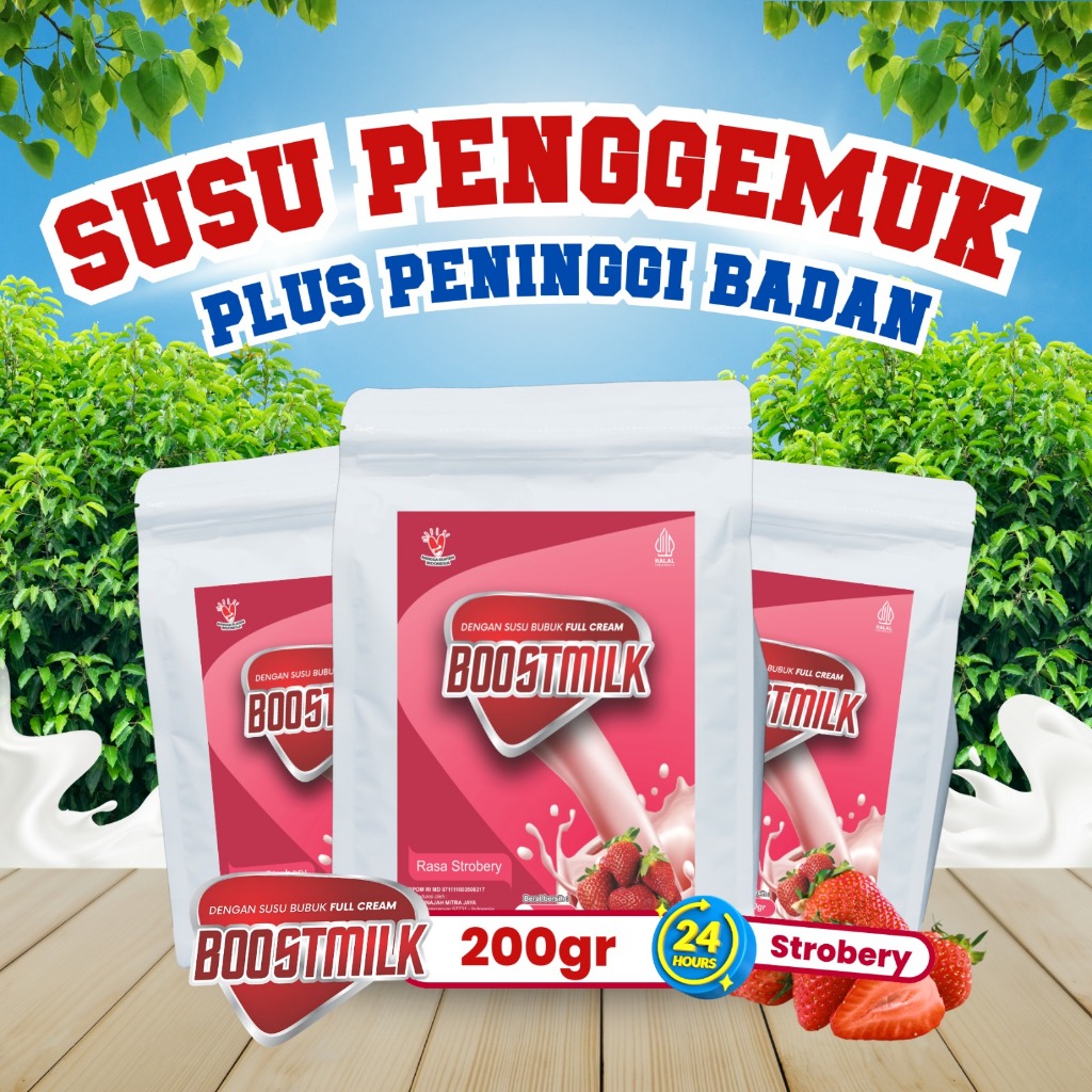 

BOOSTMILK SUSU SAPI PENAMBAH NAFSU MAKAN KEMASAN 200GR