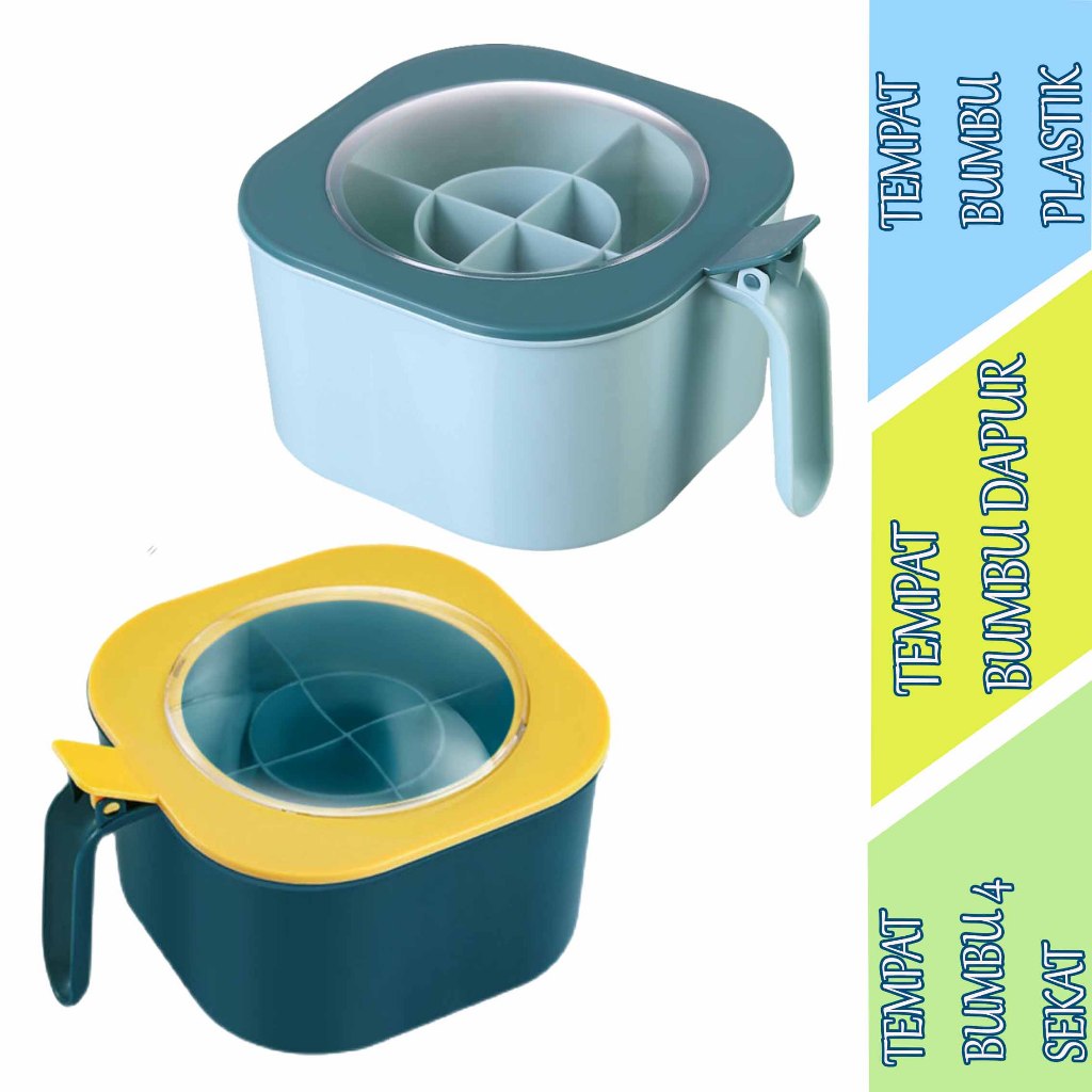 Tempat Bumbu Plastik - Tempat Bumbu Dapur - Tempat Bumbu 4 Sekat