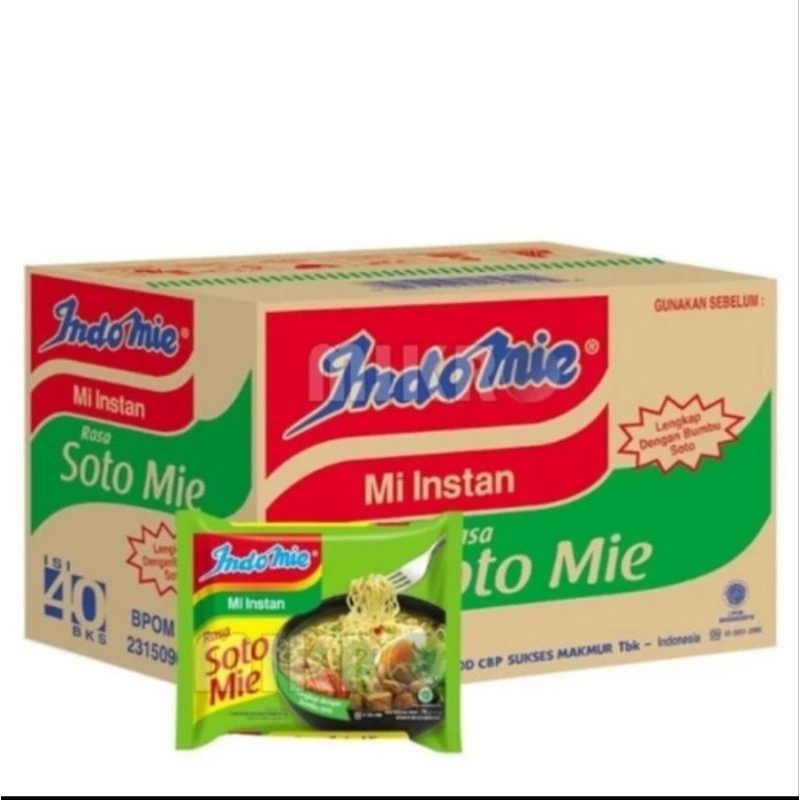 

1 dus Indomie soto isi 40 bungkus