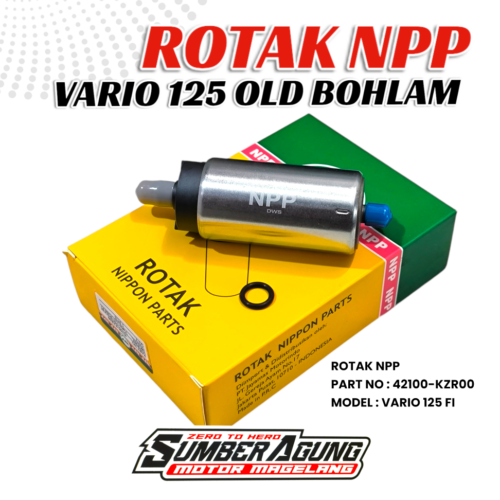 Rotak Dinamo Fuel Pump KZR Vario 125 Old Bohlam Original NPP 42100-KZR00