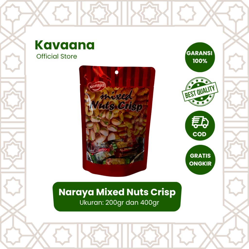 

Naraya Mixed Nuts Crisp / Nuts Mixed Crisp Naraya / Mixed Nuts Crisp 200gr / Mixed Nuts Crisp 400gr / Enting Enting Rasa Kacang / Enting Enting Naraya / Enting Kacang Naraya / Enting Naraya Kacang Kacang