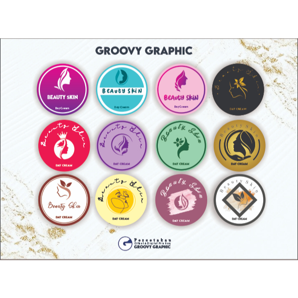 

STIKER LABEL SKINCARE BULAT, BAHAN VINYL WATERPROOF