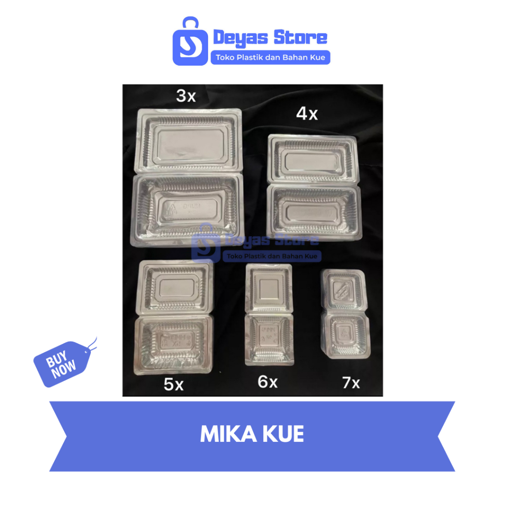 Mika 7c 6x 5x 4x 3x / Mika Plastik / Mika Kue / Wadah Kue / Tempat Kue / Mika Plastik Bening