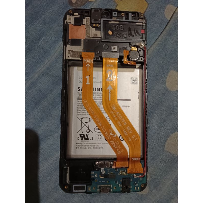 lcd samsung a50s ori + batrai + tulangan