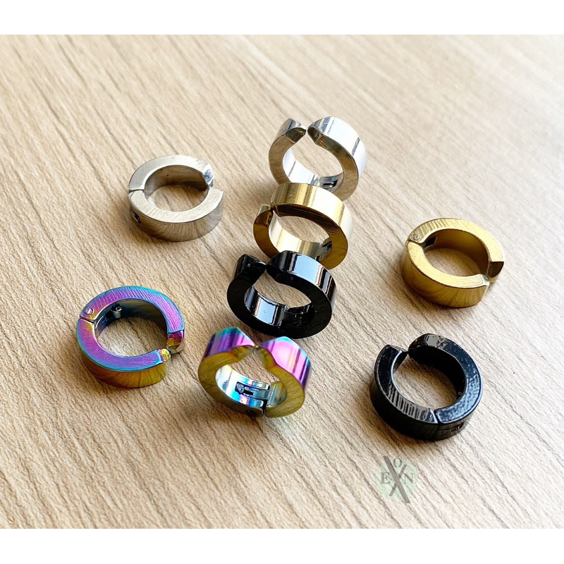 anting jepit || anting jepit bulat || anting pria wanita || anting fashion