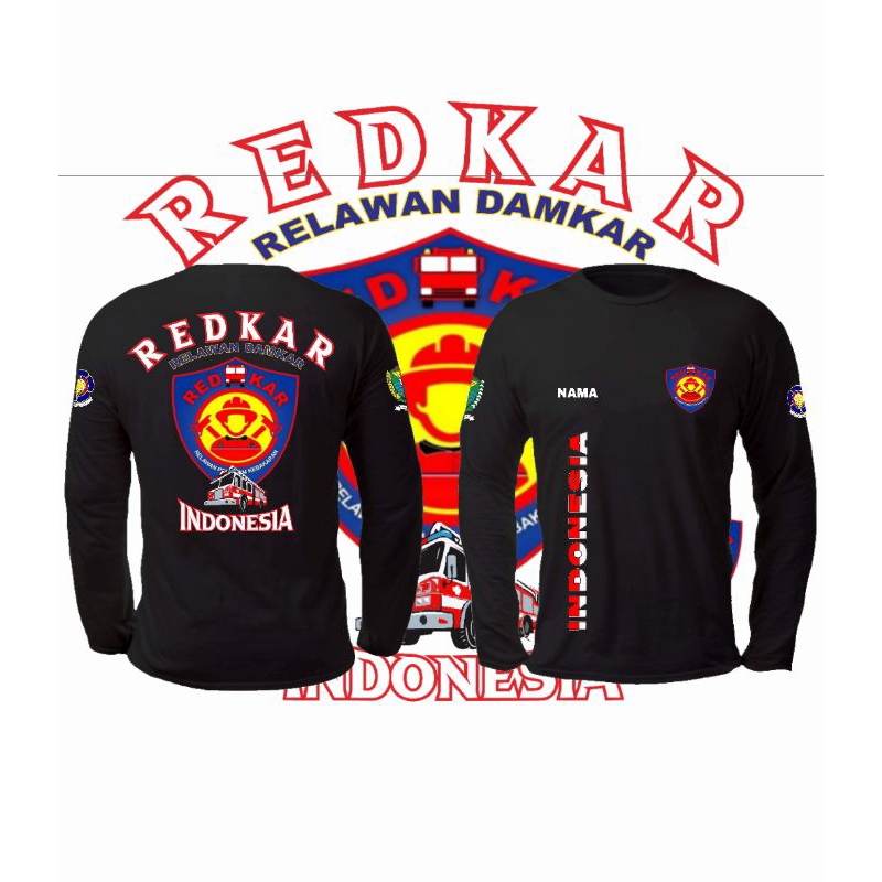 kaos redkar lengan panjang terbaru/relawan damkar
