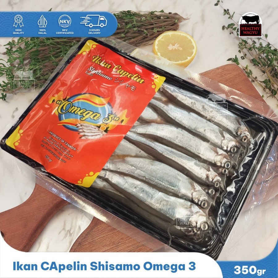 

Ikan shisamo capelin telur 350 Gram Healthy Wagyu