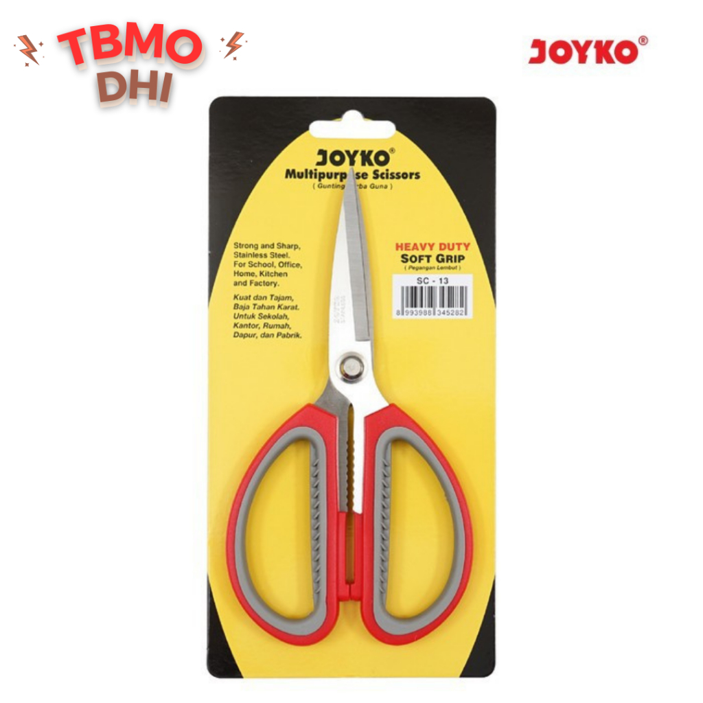 

TBMO JOYKO SCISSOR HEAVY DUTY SOFT GRIP SC-13 / GUNTING SERBA GUNA SC-13