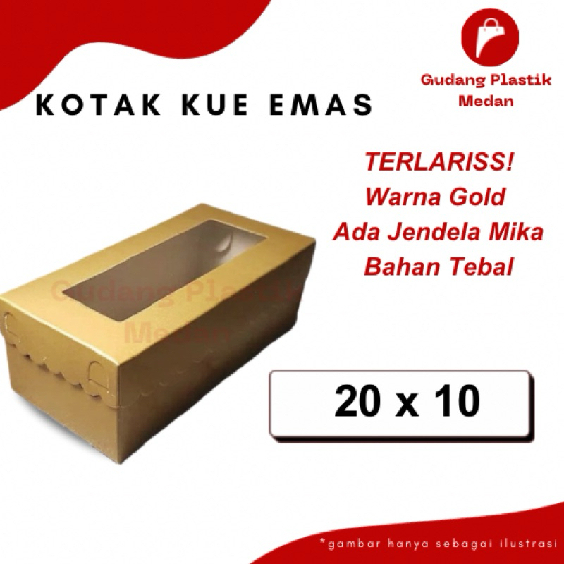 

[50 PCS] BOX / KOTAK GOLD - KOTAK KUE - KOTAK EMAS PREMIUM - GIFT BOX