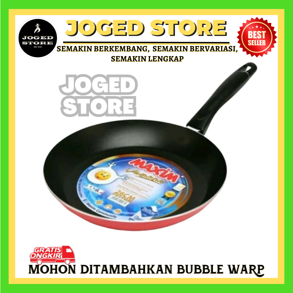 MAXIM FRY PAN 26 CM | TEFLON MAXIM ANTI LENGKET | WAJAN MAXIM | PENGGORENGAN MAXIM | MAXIM