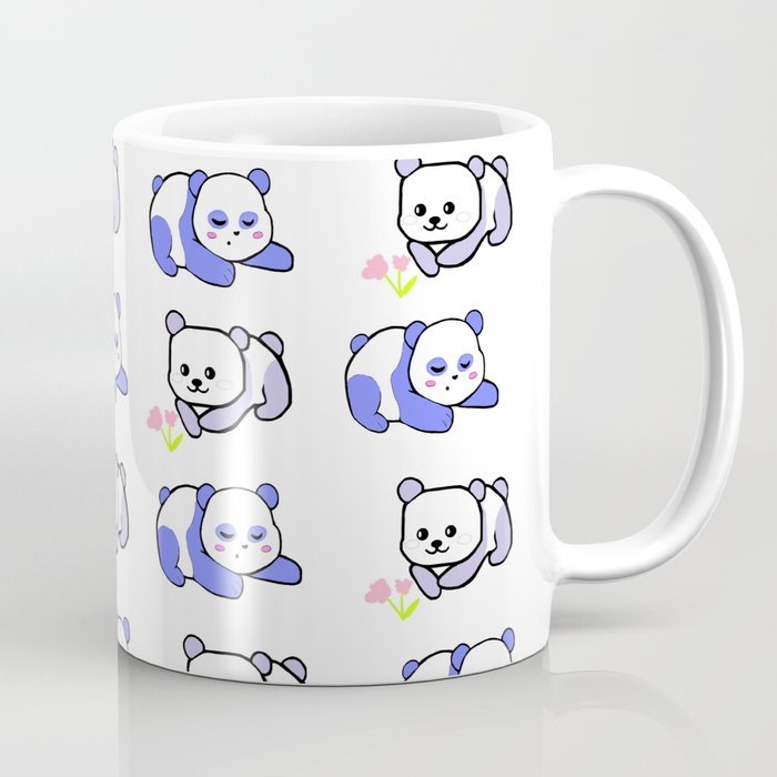 Gelas Hadiah | Mug Gelas sleepy panda and flower panda mugs