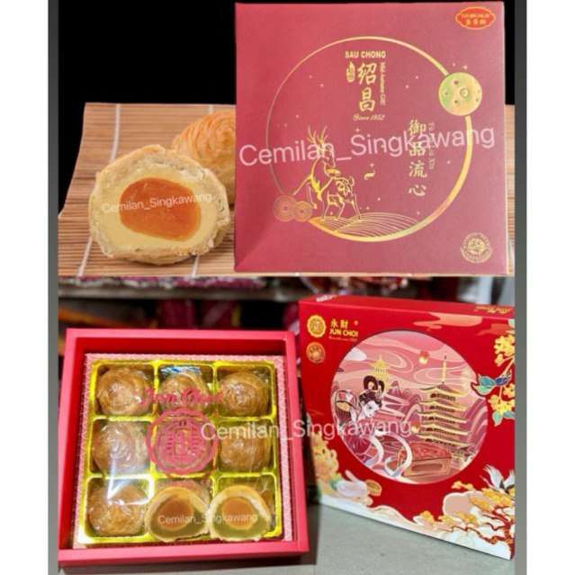 

MOONCAKE TAN HUANG SU 9PCS / KUE BULAN TANBONGSI SINGKAWANG ISI TAUSA&TELURASIN