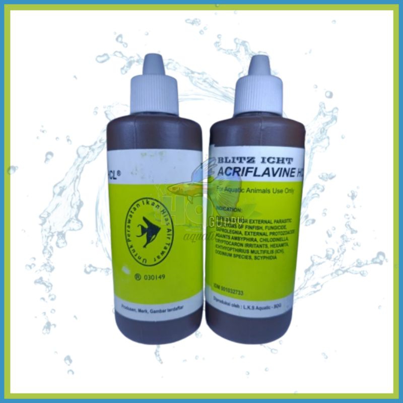 Blitz icht acriflavine hcl 100ml obat kuning ikan hias