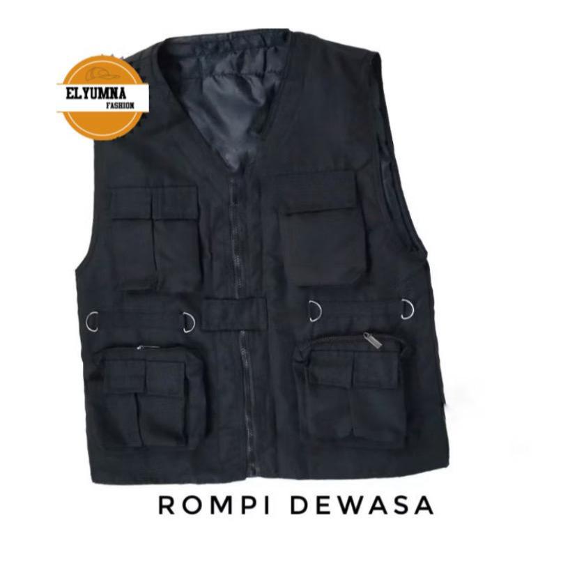 Rompi Cargo Tactical Dewasa / Rompi Cargo Lapangan / Rompi Vest Cargo Pria Casual RMP001