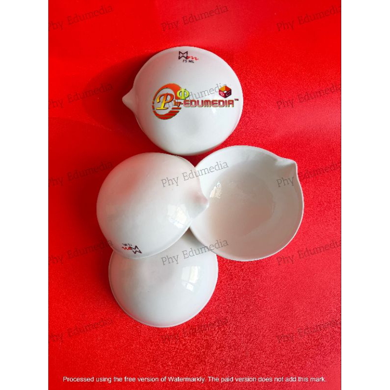 Cawan Uap 75ml / Cawan Penguap 75ml / Cawan Porselin 75ml / Cawan Porselen 75ml