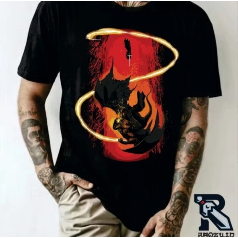 kaos t-shirt lord of the rings gandalf vs balrog