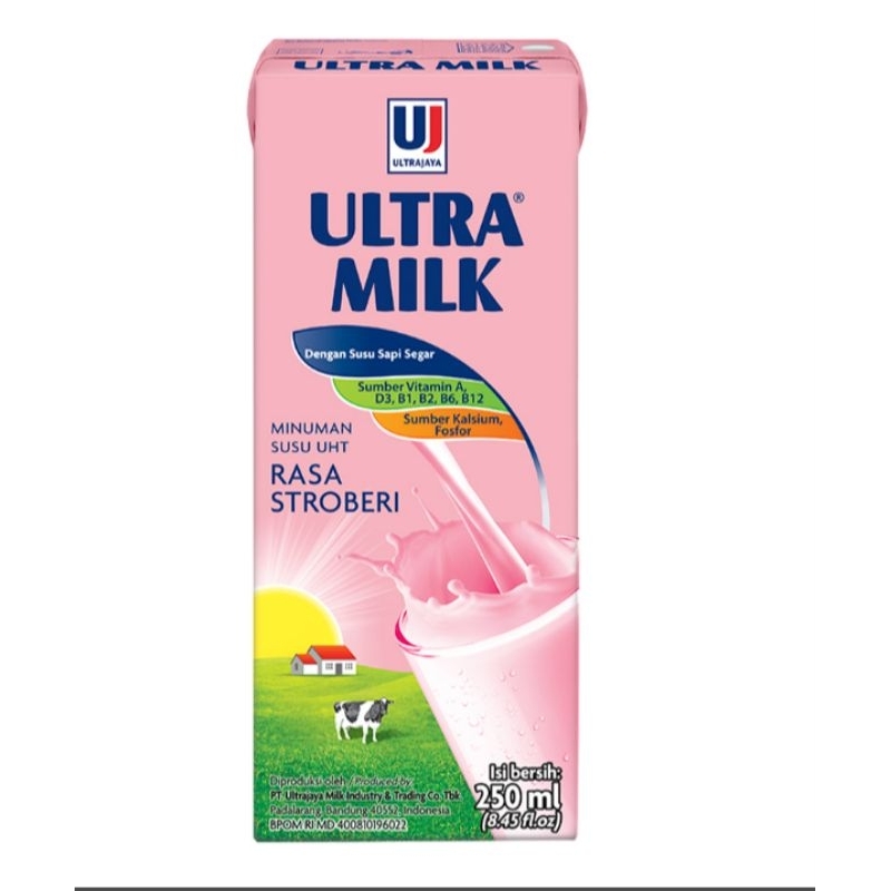 

ULTRA MILK Susu UHT Stroberi 250 ml