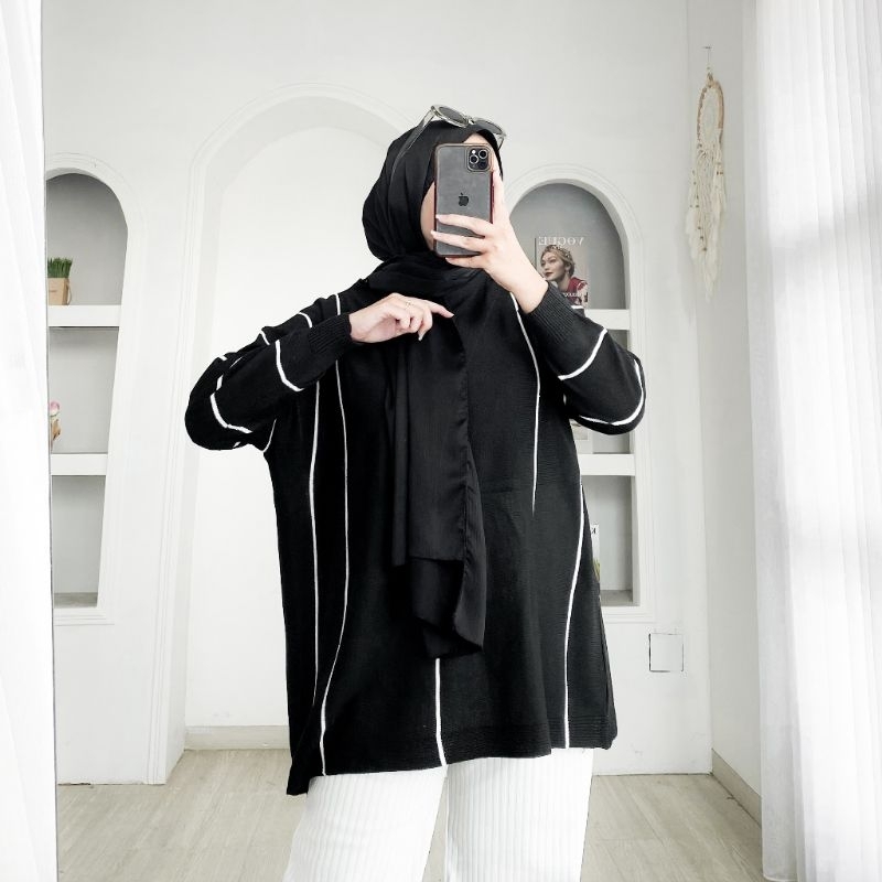 VAVAL-TOP KNIT OVERSIZE/ATASAN WANITA/BAJU JUMBO OVERSIZE/BIG SIZE BAHAN RAJUT PREMIUM KODE 433