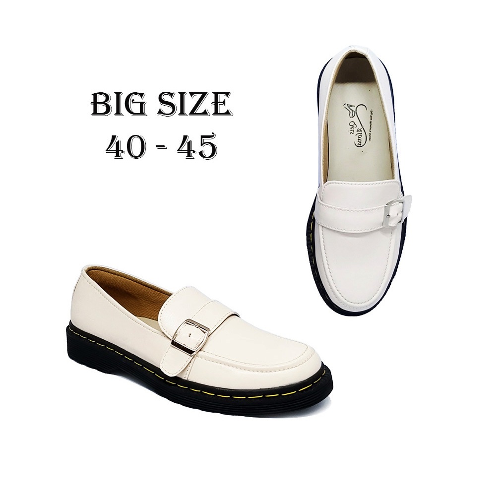 Zagib Alona 561 Sepatu Docmart Wanita Loafers Big Size Jumbo