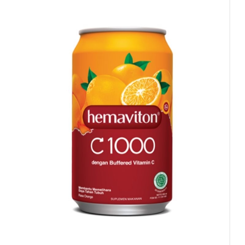 

Hemaviton C1000 Orange Can 330 ml minuman kesehatan rasa jeruk
