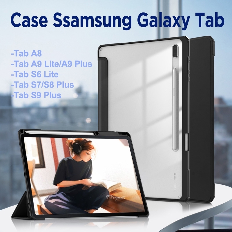 Casing Samsung Tab S6 Lite P610 Casing Pintar Akrilik Samsung Tab S7 FE S7/S8 Plus 12,4 inci Casing 