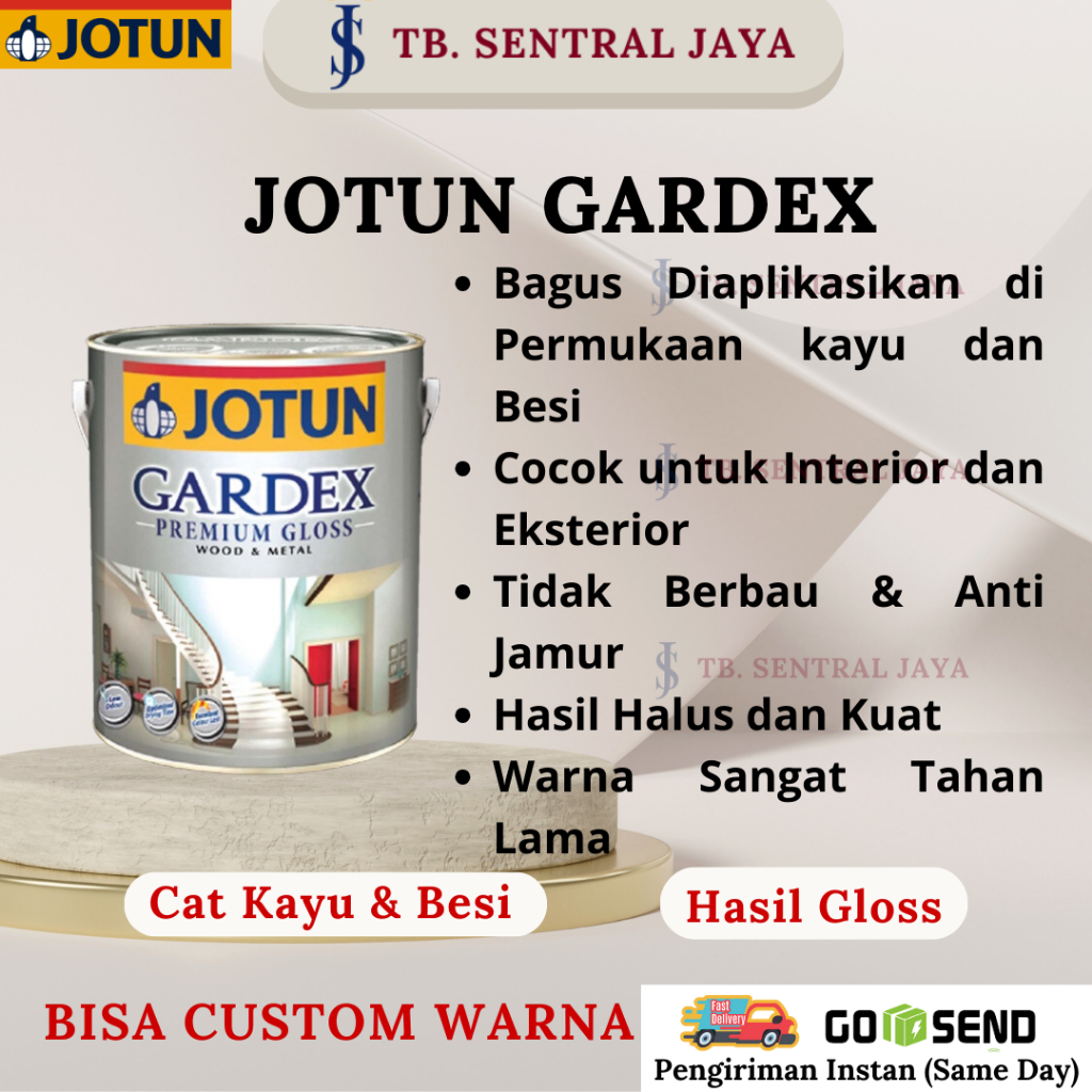 Jotun Gardex Premium Gloss 1L/Cat Kayu dan Besi Jotun/Cat Pintu/Cat Jotun