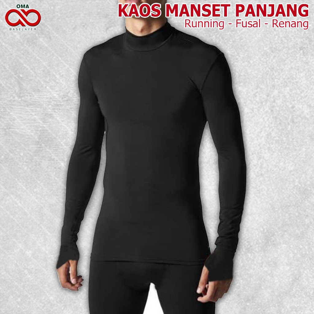 Terbaru Kaos Baselayer Manset Olahraga Pria Laki Laki Lengan Panjang Futsal Renang