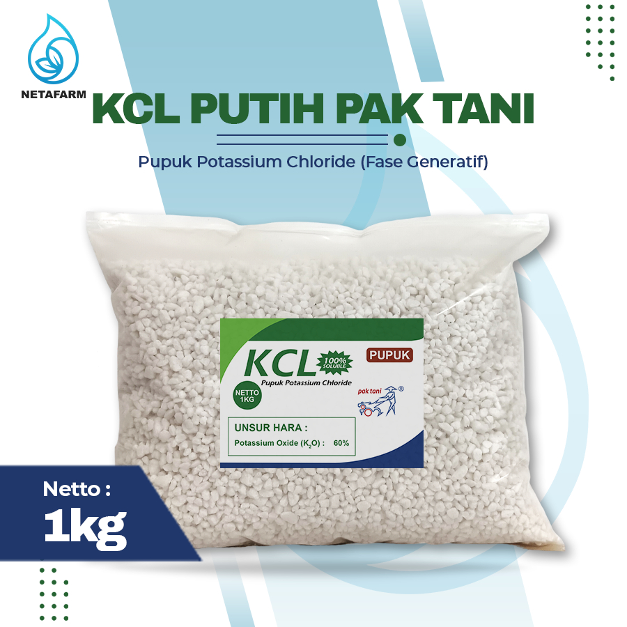 Pupuk KCL Putih PAK TANI Kemasan Repacking 1KG