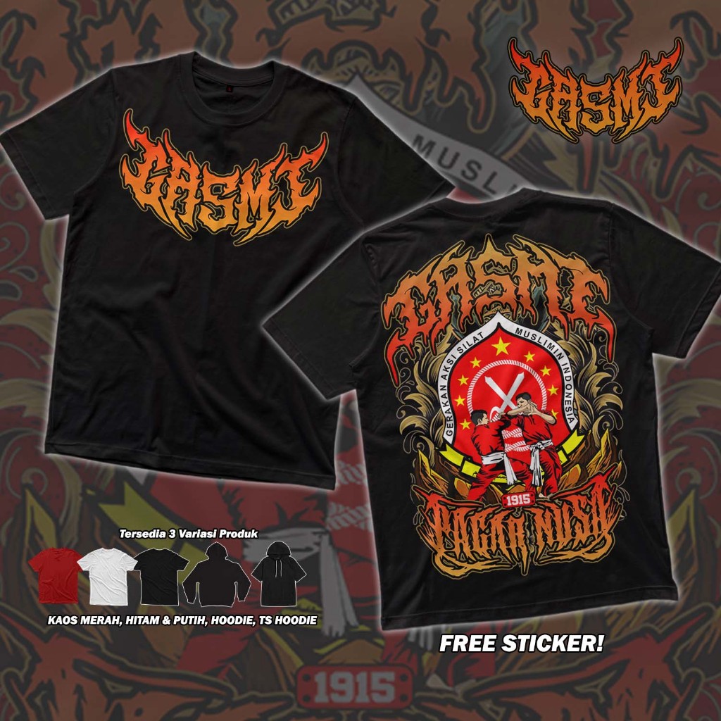 Kaos Pagar Nusa Gasmi Lirboyo Kediri Pencak Dor - Wolunemcloth - Combed 24S, Distro