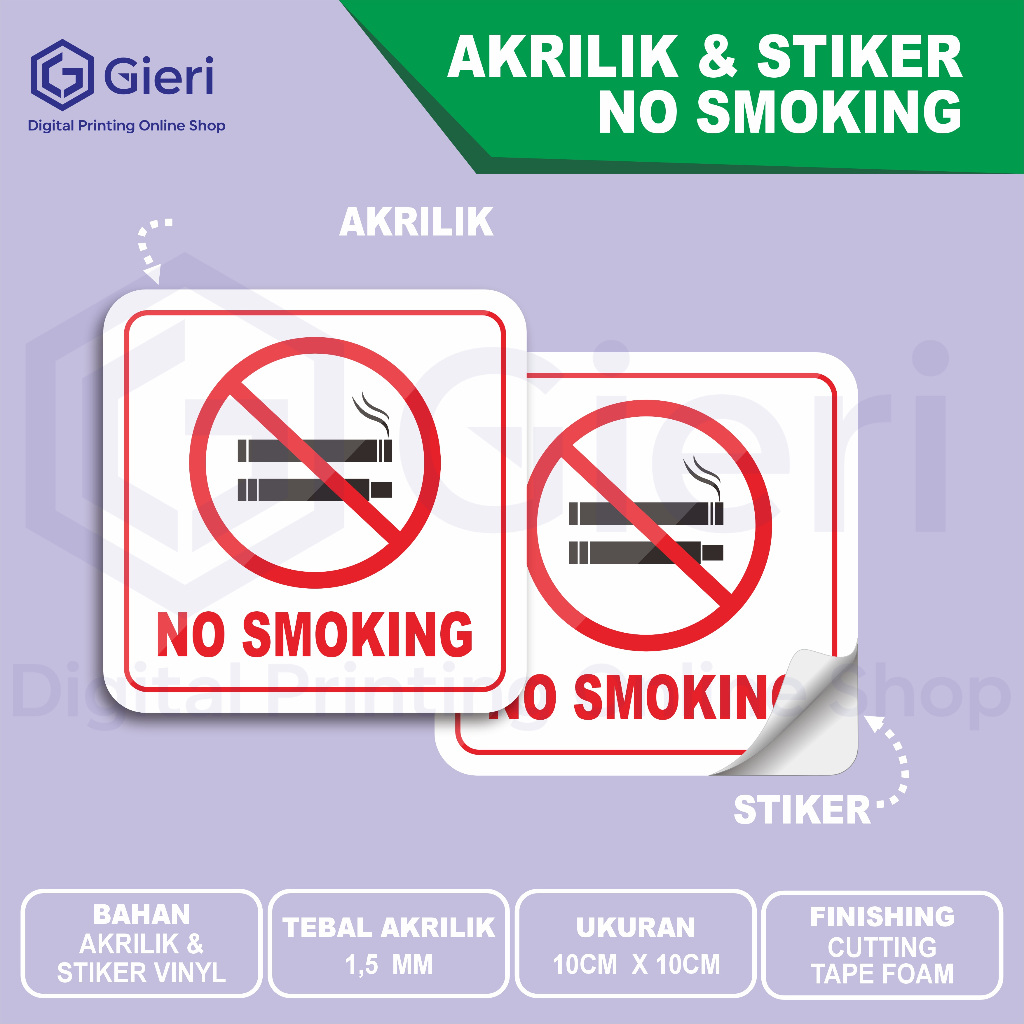 

AKRILIK & STIKER NO SMOOKING