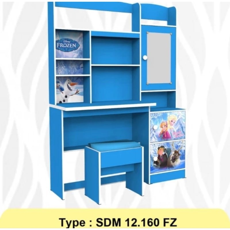 MEJA BELAJAR ANAK LAKI LAKI DAN PEREMPUAN (BATMAN, SPIDER-MAN DAN FROZEN) kea panel (dalam dus)