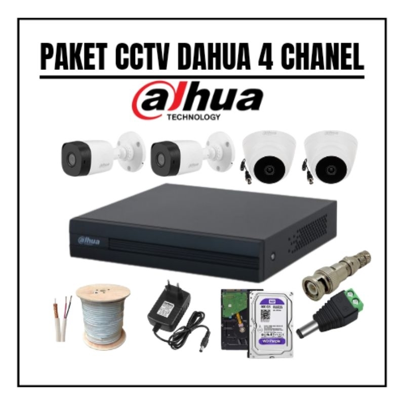 PAKET CCTV 4 CHANNEL DAHUA