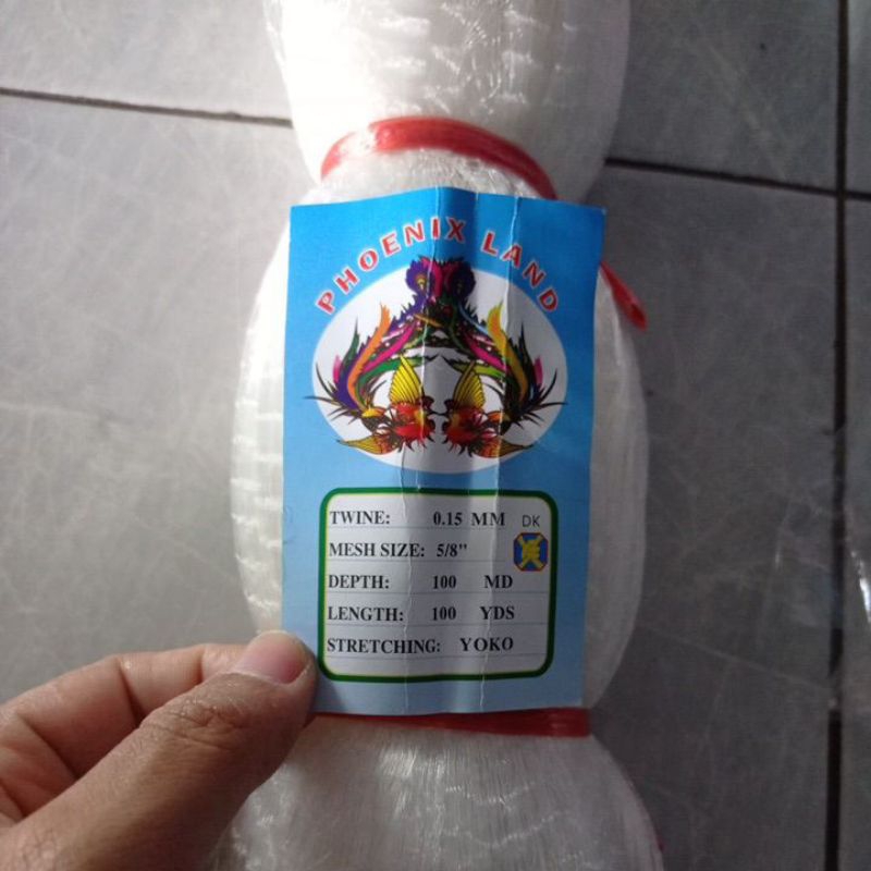 Jaring ikan kecil jaring ikan wader 0.15 5/8 inchi 100md/100yds jaring ikan lunjar pukat ikan kecil