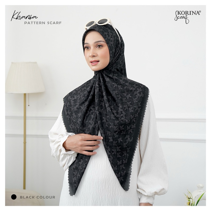 khanza pattern/jilbab korina/voal premium/jilbab motif