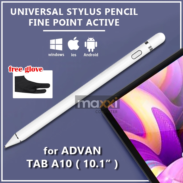 Advan Tab A10 A 10 10.1 Inch 2024 Tablet Wifi Active Universal Stylus Pen Pena Pencil Pensil Stilus 