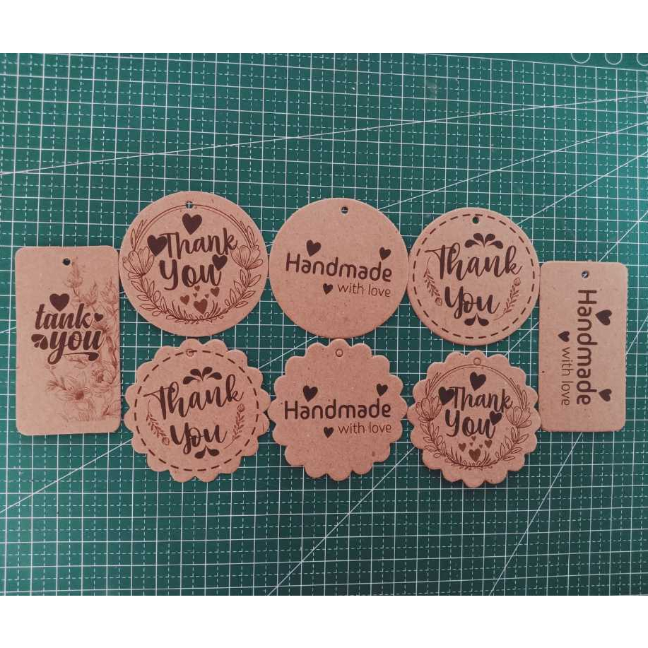 

HANGTAG /HANGTAG MOTIF /HANDMADE/HANGTAG COKLAT MURAH UCAPAN SOUVENIR