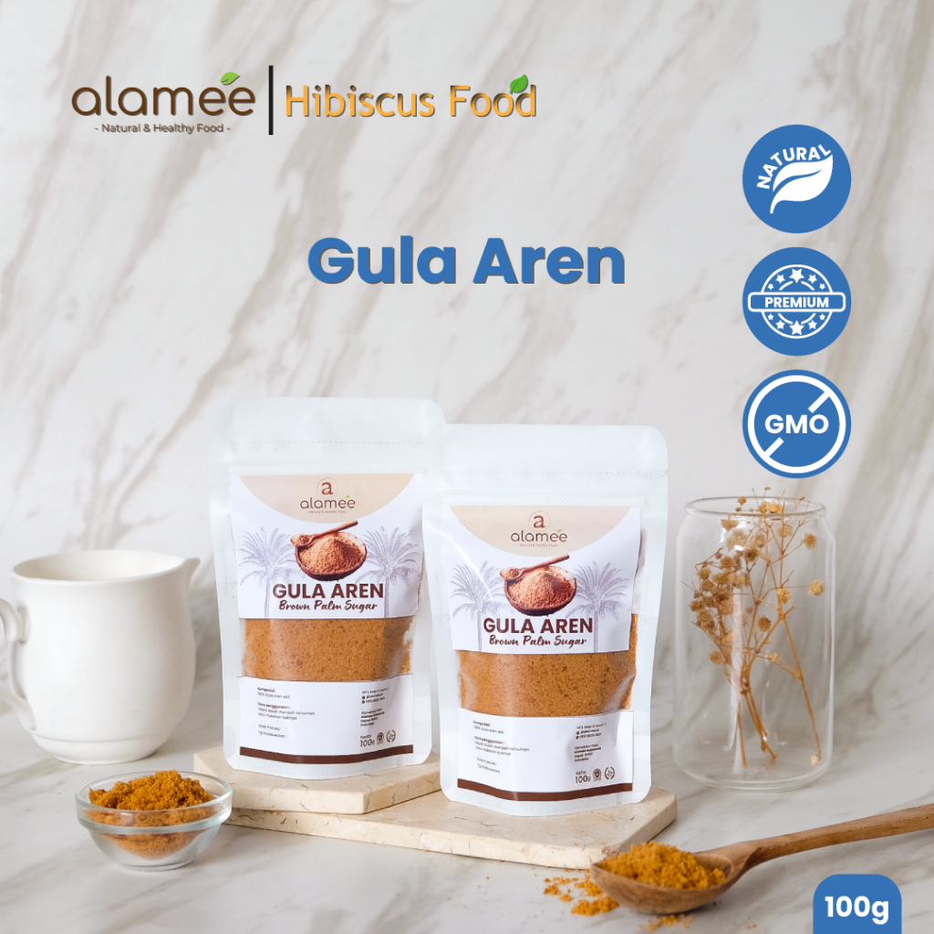 

ALAMEE Gula Aren Bubuk Organik Asli Powder Palm Sugar Premium Semut Natural Organic Organik Pure
