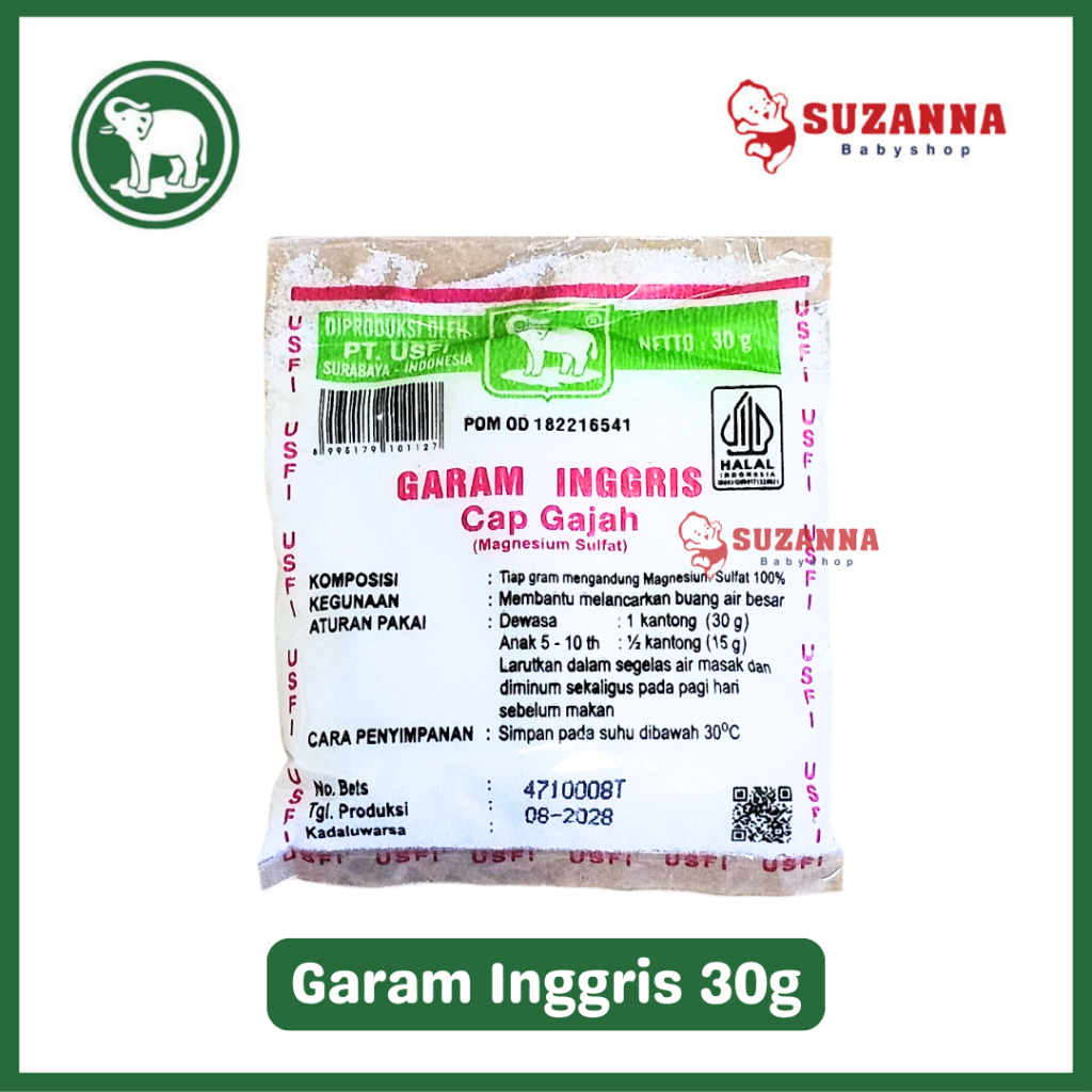 Cap Gajah Garam Inggris 30g Pelancar BAB