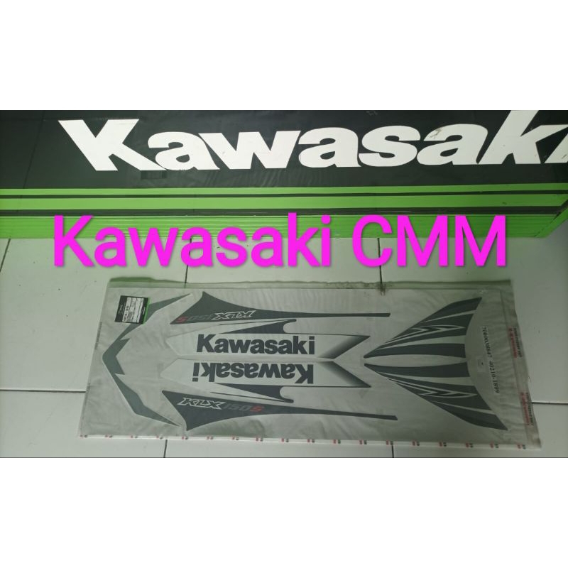 Stiker stripping set KLX BF hitam tahun 2011. Original kawasaki.
