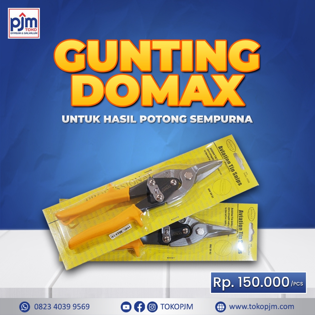 Gunting Domax Aviation Snip Gunting Hollow/Baja ringan