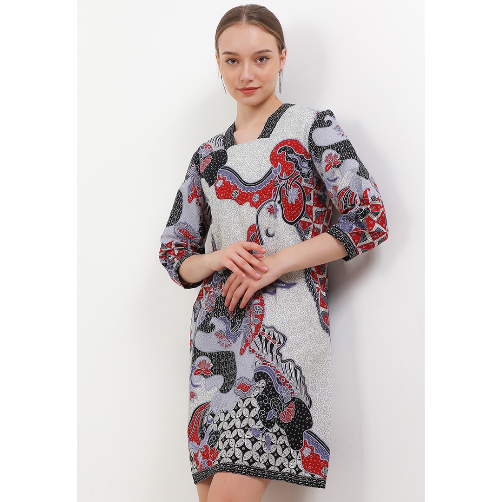 Arjuna Weda Dress Batik Wanita Motif Sawat Ganggengan