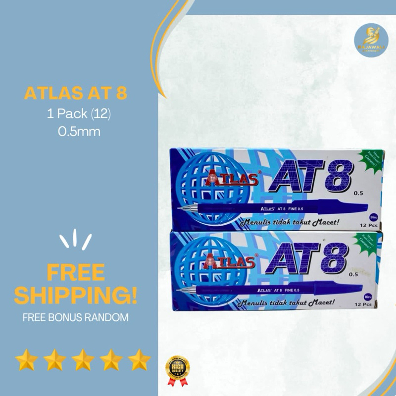 

Oil Gel Pena Atlas AT8 Tinta Biru 1 Pack (12) Harga Terjangkau Berkualitas | Free Bonus Random!!