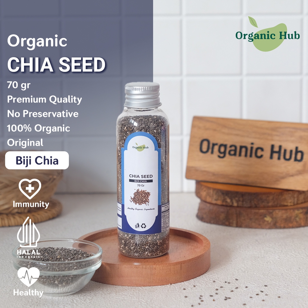 

Organic Hub Chia Seed Black Chiaseed Original Kualitas Premium Untuk Diet 70 gr