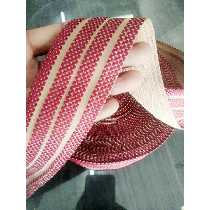 bisban garis - garis bisban 5 cm bisban tas bisban sandal bisban motif webbing murah