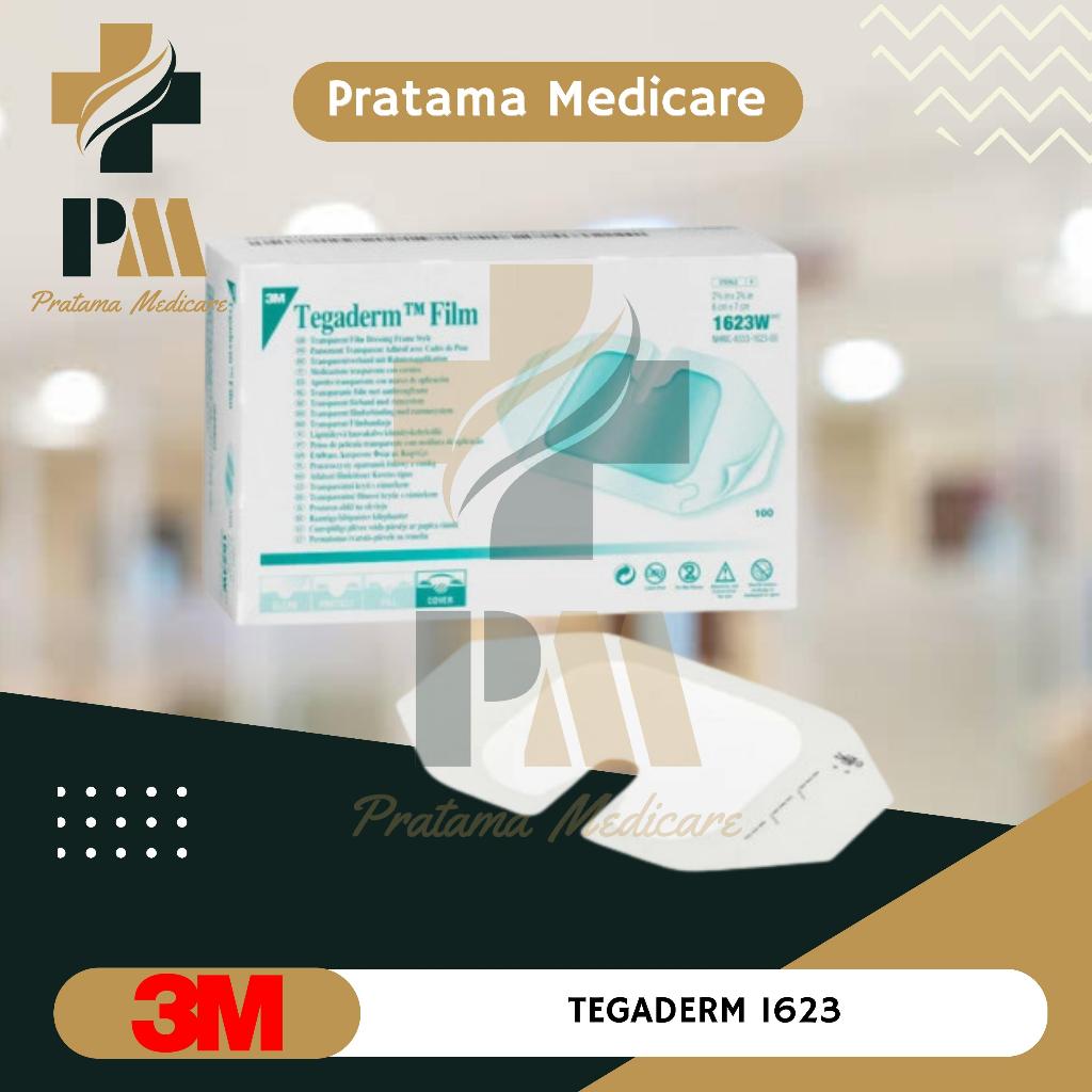3M Tegaderm Film 1623W 6cm x 7cm Plester Transparan Anti Air Infus Set I.V 1623 W 6x7