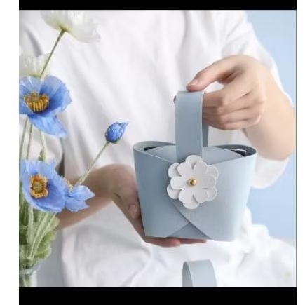 

tas hampers goodie bag suvernir bunga kulit