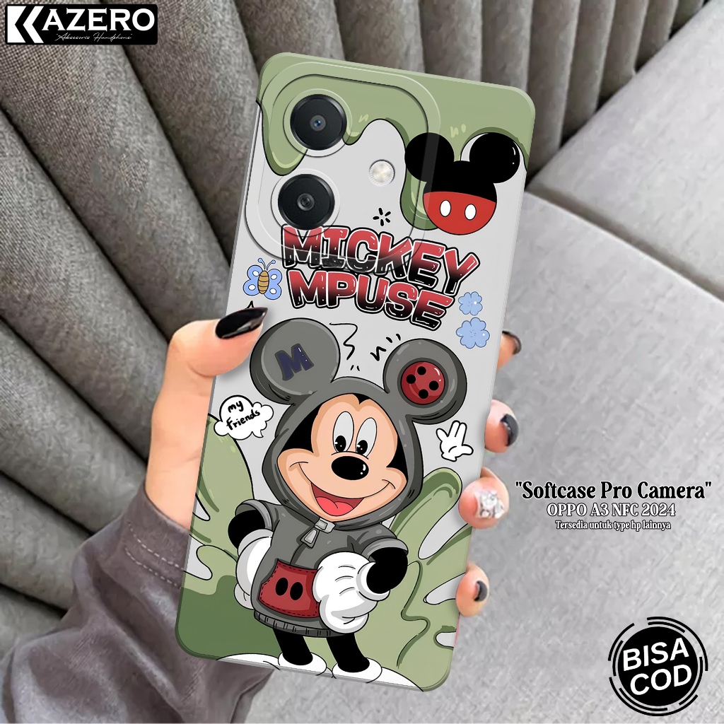 KAZERO Softcase OPPO A3 NFC 2024 Fashion Case Kartun Case OPPO A3 NFC 2024 Silikon Pro Camera Kesing