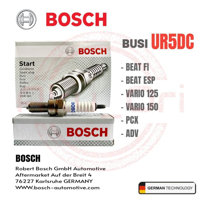 BUSI BOSCH UR5DC untuk motor beat fi beat esp vario 125 150 pcx adv matic ringin cpr9ea9