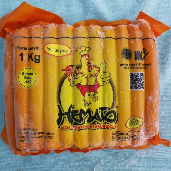 

Hemato Sosis Ayam 1kg isi 40 bj